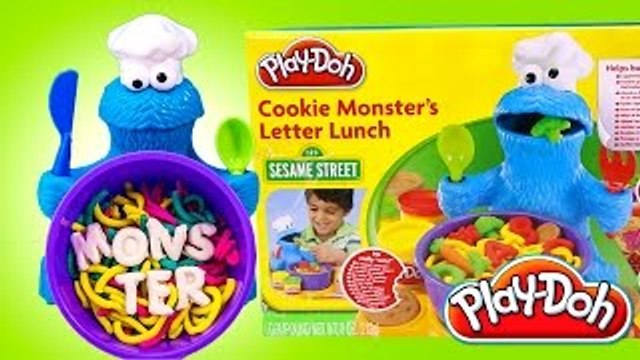 Play Doh Cookie Monster Letter Lunch Mold Cookies Sesame Street Playset playdo toy