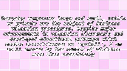 Common Mistakes in Business Valuations