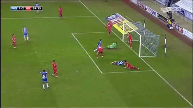 2-1 Will Grigg Goal England League One - 07.01.2016, Wigan Athletic 2-1 Gillingham