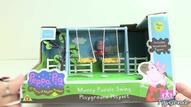 Peppa Pig Muddy Puddles Swing Playground Playset and Peppa Pig Characters
