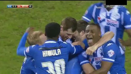 Craig Morgan Goal - Wigan 3 - 2 Gillingham FC - 07/01/2016