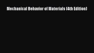 [PDF Download] Mechanical Behavior of Materials (4th Edition) [Download] Online