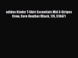 adidas Kinder T-Shirt Essentials Mid 3-Stripes Crew Core Heather/Black 176 S16471