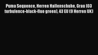 Puma Sequence Herren Hallenschuhe Grau (03 turbulence-black-fluo green) 43 EU (9 Herren UK)