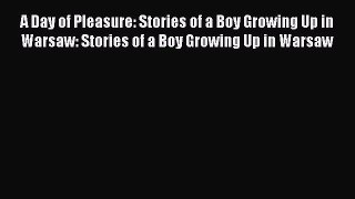 A Day of Pleasure: Stories of a Boy Growing Up in Warsaw: Stories of a Boy Growing Up in Warsaw