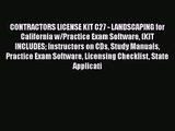PDF Download CONTRACTORS LICENSE KIT C27 - LANDSCAPING for California w/Practice Exam Software