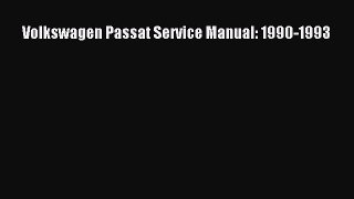 PDF Download Volkswagen Passat Service Manual: 1990-1993 Read Online