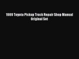 PDF Download 1989 Toyota Pickup Truck Repair Shop Manual Original Set PDF Full Ebook