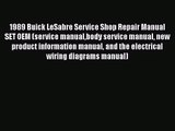 PDF Download 1989 Buick LeSabre Service Shop Repair Manual SET OEM (service manualbody service