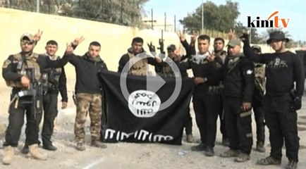 Tentera Iraq megah kibar bendera negara sendiri