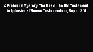 A Profound Mystery: The Use of the Old Testament in Ephesians (Novum Testamentum  Suppl. 85)