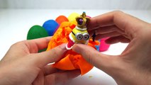 Учить цвета для детей ж/ пластилина плей-сюрприз яйца, Микки Маус, Человек-Паук Тачки игрушки играл