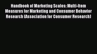 [PDF Download] Handbook of Marketing Scales: Multi-Item Measures for Marketing and Consumer