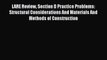 LARE Review Section D Practice Problems: Structural Considerations And Materials And Methods