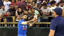 Virat kohli taking Pics with his fans in stadium