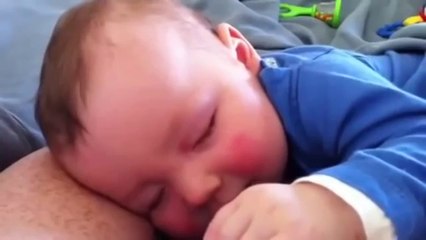 Funny Baby Laughing in His Sleep is Probably Dreaming of Jesus