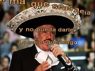 LASTIMA QUE SEAS AJENA - VICENTE FERNANDEZ - KARAOKE - PISTA Y LETRA