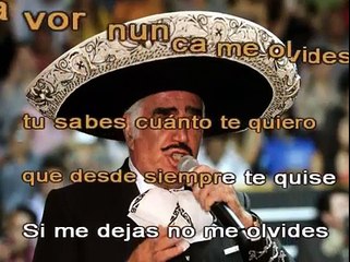 ME VOY A QUITAR DE EN MEDIO - VICENTE FERNANDEZ - KARAOKE - PISTA Y LETRA