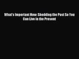 [PDF Download] What's Important Now: Shedding the Past So You Can Live in the Present [PDF]