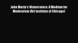 [PDF Download] John Marin's Watercolors: A Medium for Modernism (Art Institute of Chicago)