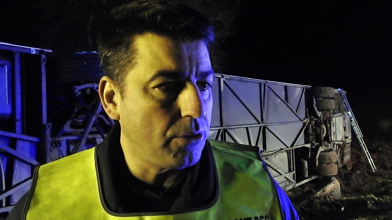 ACCIDENT D'UN BUS SCOLAIRE : LES POMPIERS MOBILISES