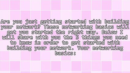 Networking Basics - 5 Things You Need to Know