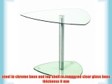 Haku M?bel 86215 Low Occasional Table Steel Tubing Tempered Chrome-Plated Glass