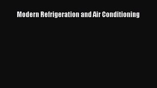 Modern Refrigeration and Air Conditioning [PDF] Full Ebook