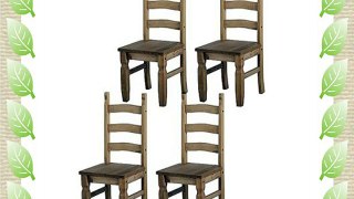 Seconique Set Of 4 Corona Distressed Waxed Pine Chairs