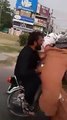 Fat Guy on Motorbike in Lahore Pakistan - Amazing