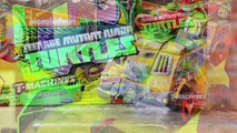 Teenage Mutant Ninja Turtles T-Machines Garage and Lair Cars Toy Review with Raphael and Fish Face