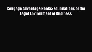 Cengage Advantage Books: Foundations of the Legal Environment of Business [PDF] Online