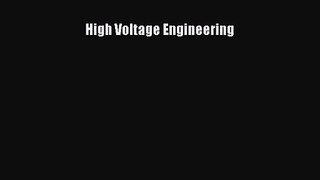 PDF Download High Voltage Engineering Read Online