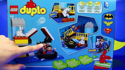 Duplo Lego Batman Adventure Toy Review with Superman and Wonder Woman Saving a Kitten