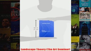 Landscape Theory The Art Seminar