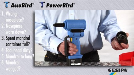 GESIPA Bird: broken mandrel is not evacuated HD (English)