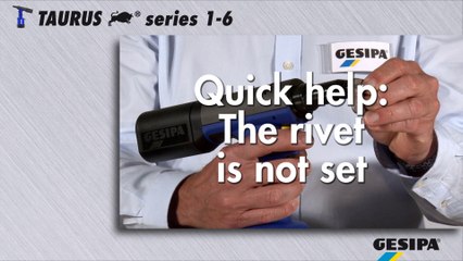 GESIPA TAURUS: blindrivet is not set HD (English)