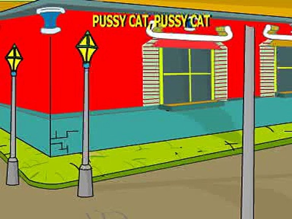 Pussycat Pussycat Where Have You Been Nursery Rhyme - Cartoon Animation Songs For Children