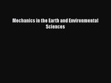 PDF Download Mechanics in the Earth and Environmental Sciences PDF Online