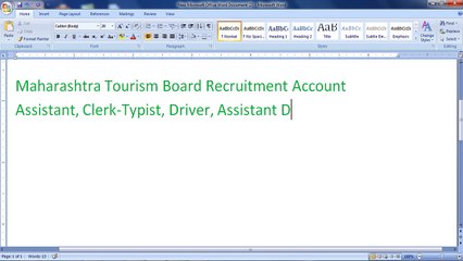 Maharashtra Tourism Board Recruitment 101 various posts-www.jobreport.org