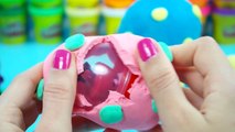 Peppa Pig Spiderman Surprise eggs Playdough Play Doh egg toys