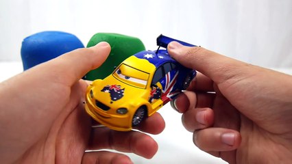 BIG Play doh SURPRISE EGGS! Disney Cars Toys Edition Tow Mater Truck Car Toy Playdough for Children!
