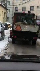 Au Kosovo, on utilise les dernières technologies de salage des routes en cas de neige