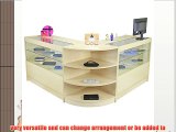 Retail Counter Maple Shop Display Storage Cabinets Glass Shelves Showcase Orion