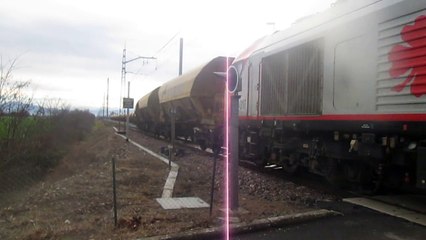 Premier départ convoi Malet du nouvel ITE du Vernet d'Ariège le 08 Janvier 2016