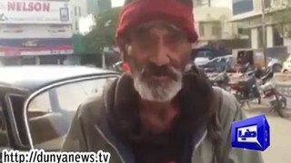 An educated homeless man who speaks English as fluent as a native English speaker.