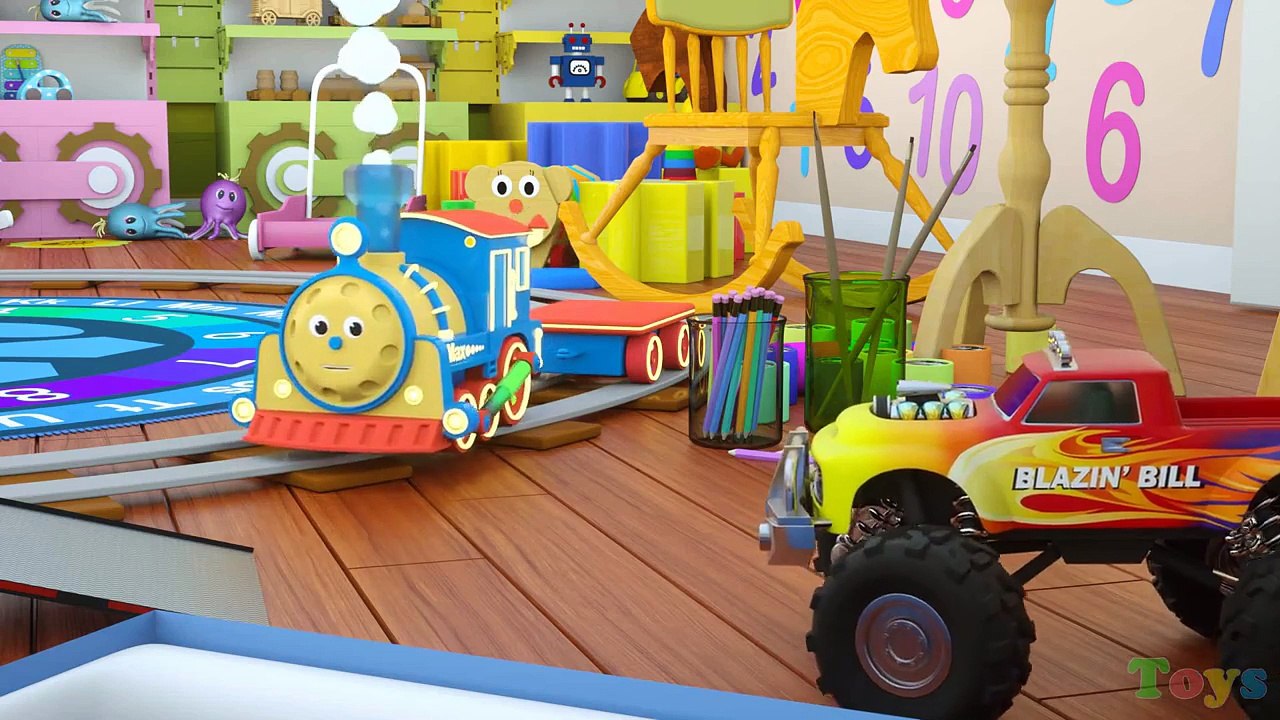 Мультики про машинки и паровозики. Игры Гонки и Трасса. УЧИМ ЦВЕТА с паровозиком Максом