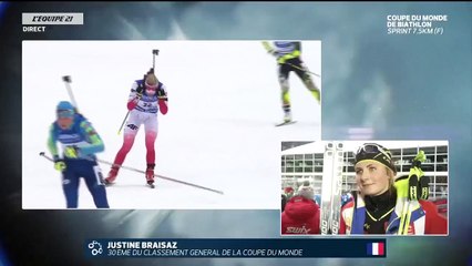 Biathlon - CM : La réaction de Justine Braisaz