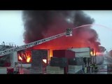 Montemurlo (Prato) - Incendio in capannone con materie plastiche (08.01.16)