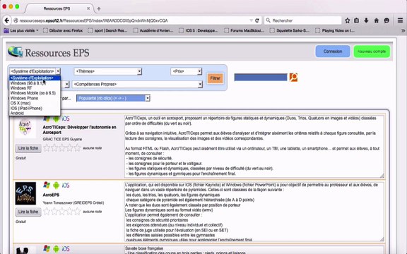 Où trouver des applications pour vos appareils numériques pour enseigner l'EPS ?